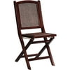 Folding Chair with Rattan Seat and Back - Set of 2, Wenge