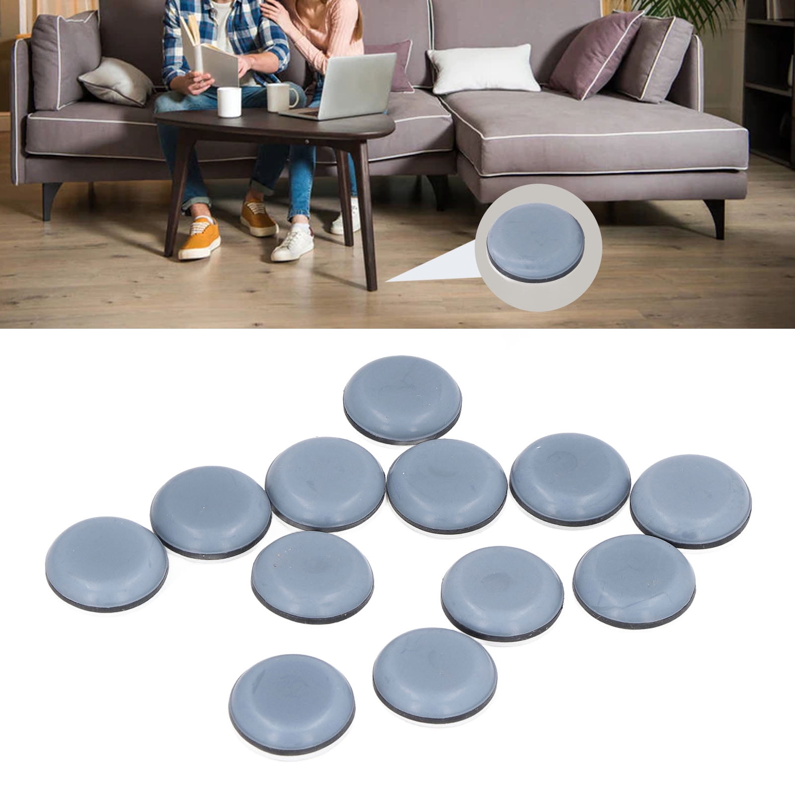 20 PCS SelfStick Furniture Sliders,1 Inch Furniture Glides for Carpet