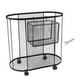 thumbnail image 3 of Luzkey Yoga Mat Storage Rack Basket with Wheels, Workout Equipment Home Gym Storage Rack for Dumbbell, Kettlebells, Resistance Bands Black, 3 of 8