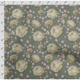 thumbnail image 4 of Soimoi Chinese Floral Print,Cotton Poplin, Sewing Fabric Sold by The Yard 42 Inch Wide,Sewing Craft Quilting/Quilt Making Fabric, Gray, 4 of 5