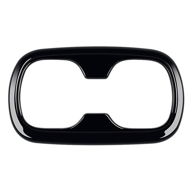 Molde de cubierta de marco decorativo para portavasos trasero de agua negro brillante para automóvil apto para 2021 2022 RHD