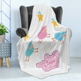 thumbnail image 4 of Saying Soft Flannel Fleece Throw Blanket, Cartoon Sheep Jumping over Fences Colorful Farm Animal Design with Sleep Theme, Cozy Plush for Indoor and Outdoor Use, 50" x 70", Multicolor, by Ambesonne, 4 of 5