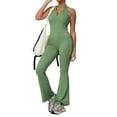 thumbnail image 3 of Sentmoon Women's Summer Rompers Cute Outfits for Women V Neck Solid Color Lace Backless Slim Fit Summer Jumpsuits for Going out and Concert, 3 of 7