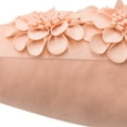 thumbnail image 5 of JWH Handmade 3D Aesthetic Decorative Peach Fuzz Floral Accent Pillow Cases 18x18inch, 5 of 7