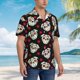 thumbnail image 3 of Fotbe PUG Camisa Hawaiana para Hombre Unisex – Camisa Casual de Verano con Botones de Manga Corta de Algodón y Lino,Medium, 3 of 7