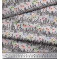 thumbnail image 2 of Soimoi Rayon Fabric Animals,Bird & Tree Modern Style Printed Fabric 1 Yard 56 Inch Wide, 2 of 3
