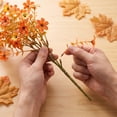 thumbnail image 2 of Fall Decor Artificial Fake Hanging Flowers, 2 Pcs Silk Fake Flowers Realistic Daisy Mums UV Resistant Faux Silk Flowers Fall Decoration for Home Garden Porch, 2 of 7