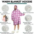 thumbnail image 5 of Cute Cartoon Poodle Dogs Wearable Oversized Blanket,Wearable Blanket Hoodie for Adults,Cozy Hooded Blankets with Super Pockets,Super Warm Fuzzy Pullover for Women & Men, 5 of 6
