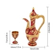 thumbnail image 2 of Turkish Tea Set, Vintage Turkish Teapot Set with 6 Coffee Cup and Tea Tray Decor, 2 of 21