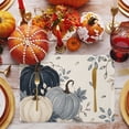 thumbnail image 3 of Fall Pumpkin Navy Blue Placemats Set of 2, Rustic Botanical Autumn Thanksgiving Washable Wipeable Table Mats for Dining Tables, Indoor Outdoor Kitchen Place Mats for Holiday Party Table Decor, 3 of 9