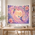 thumbnail image 5 of Floral Garden Hummingbirds with Flight Diagonally Each Other, Mystical Fantasy for Space Lovers, Galaxy Room Decor, Valentine'S Day Gift, Tapestry Wall Hanging for Bedroom and Dorm, 5 of 7