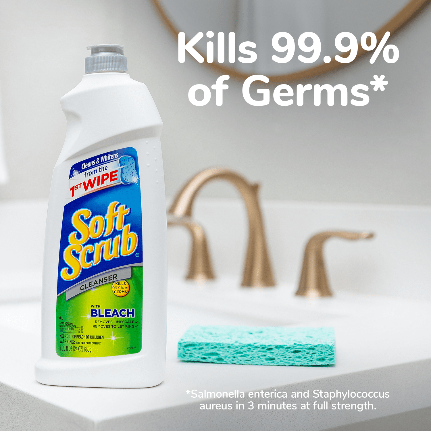 Soft Scrub Antibacterial Cleaner With Bleach Surface Cleanser 36 Fluid Ounces Walmart Com Walmart Com