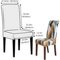 thumbnail image 5 of Pattern Stretch Chair Covers for Dining Room Set of 6,Printed Stretchable Dining Chair Slipcover Washable Removable for Kitchen,Hotel,Restaurant,Ceremony Universal Size(6PCS,Modern), 5 of 6