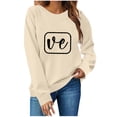 thumbnail image 3 of guisaled Couples Sweatshirts Matching Girlfriend Boyfriend Cute Valentines Day s Couple Anniversary Comfort Crewneck Sweatshirt, 3 of 5