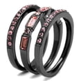 thumbnail image 4 of TK2844 - IP Light Black  (IP Gun) Stainless Steel Ring with Top Grade Crystal  in Multi Color Size 9, 4 of 5