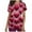 XQR2-Pink, variant on VKOYWKM Valentines Day Shirts for Women Scrub Tops Cute Heart Print V Neck Nurse Uniforms Short Sleeve Loose Fit Valentine Working Uniform with Pockets