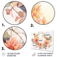 thumbnail image 3 of Designart "Coral Green Garden Dahlia Palette Tropical Charm" Floral Metal Wall Art, 3 of 5