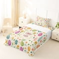 thumbnail image 5 of Erosebridal Happy Easter Twin Sheet Sets,Vintage Multicolor Easter Eggs Bedding For Kids Girls 3pcs, 5 of 6