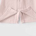 thumbnail image 5 of Fesfesfes Baby Toddler Kids Short Sleeve Cotton Romper Jumpsuit with Collar, Cute Solid Color Button Down Onesie Outfit for Daily Summer Play Wear Kids 0-18 Months Old., 5 of 6