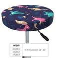 thumbnail image 2 of Dinosaur print L Round Bar Stool Seat Covers, Elastic Round Chair Cover Stool Seat Slipcover Bar Stool Cushions Round Pad for 12-14 inch, 2 of 5