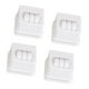 thumbnail image 2 of Juego de 4 ruedas giratorias para muebles, profesionales, flexibles, 360 grados Blanco, 2 of 9