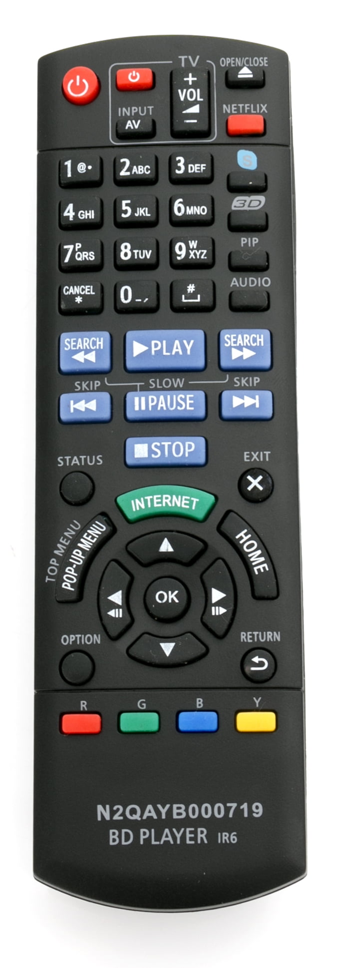 New N2QAYB000719 Remote Control fits For Panasonic Bluray Disc DVD