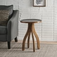thumbnail image 5 of Boho End Table Mango Wood Accent Table for Living Room or Sofa Side 18" x 18" x 24.75", 5 of 11