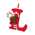 thumbnail image 4 of Adorno navideño con letras, decoración navideña, colgante con abalorios para bricolaje, decoración para de Navidad, corona de celebración, L, 4 of 8