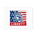 thumbnail image 1 of Patrón Unidos bandera con Liberty STATUE Marco de Fotos de escritorio imagen Blanco Pintura arte 5x7 pulgadas, 1 of 4