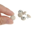 thumbnail image 4 of Unique Bargains 10pcs 16L Fabric Cloth Covered Button 10mm Round Metal Shank Sewing Buttons for Suits Dress Blouses, Beige, 4 of 5