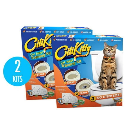 2 Pack - CitiKitty Cat Toilet Training Kit (Best Cat Toilet Training Kit)