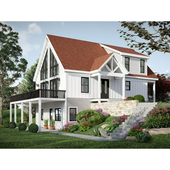 763-128027: Traditional Country 4 Bed, 4 Bath Luxury Home Plan, 2905 Sq Ft: Full Blueprints with License to Build by Home Plan Marketplace - Lesuto