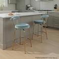 thumbnail image 2 of Rhonda Glam Counter Stool in Gold Metal and Sage Green Velvet by LumiSource - Set of 2, 2 of 6