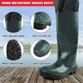 thumbnail image 5 of Chest Waders with Boots for Men & Women 80D Ply Nylon/PVC Hunting Waders Fishing Boots Waders US 11, 5 of 8