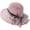 Pink, variant on CoCoMangos Organza Flower Straw Derby Hats for Women Summer Breathable Sun Hats Kentucky Fascinator Wedding Tea Party Caps