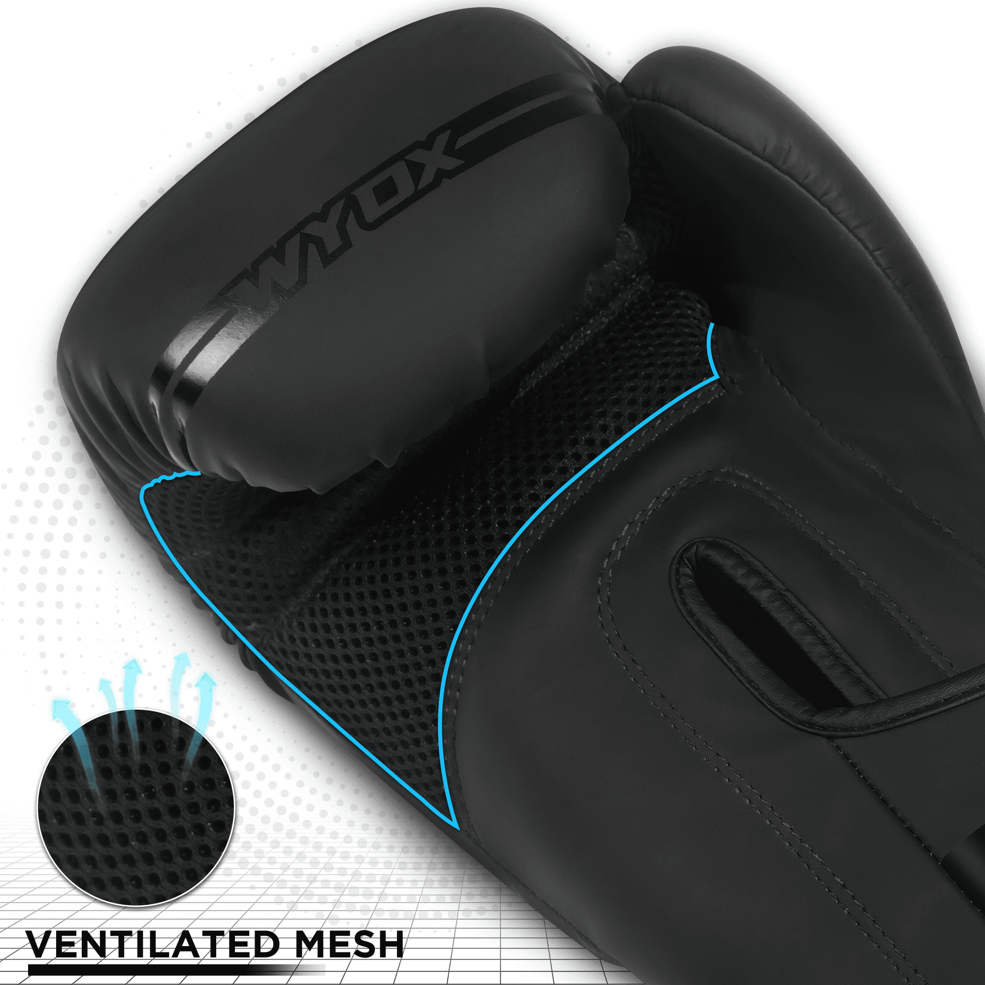 WYOX Boxing Gloves 10oz Adult Black – Men & Women | Workout, Punching, Pro Training, MMA, Kickboxing, Muay Thai, Heavy Bag