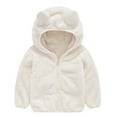 thumbnail image 2 of Caqnni Toddler Little Girls Boys Zip-up Jacket Toddler Hoodie Sweatshirt Light Winter Coat Fall Outwear Fall Winter Coat Long Sleeve Coat for 12-18 Months, 2 of 7