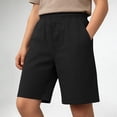 thumbnail image 2 of Shorts for Boys Sport 5 Inch Casual Solid Color Soft Breathable Lightweight Stretchy Children Black Shorts Size 9-10 Y, 2 of 7