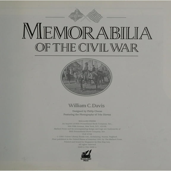 Pre-Owned Memorabilia of the Civil War Hardcover William C. Davis