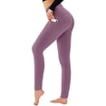 thumbnail image 5 of Workout Pants with Pockets for Women Baeitkot High Waist Solid Color Tights, Breathable Running Leggings for Exercise and Casual Outings Rose Gold S, 5 of 9