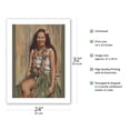 thumbnail image 2 of Hawaiian Hula Girl - Lei Flowers - Vintage Hawaiian Travel Brochure c.1943 - Bamboo Fine Art 290gsm Paper Print (Unframed) 24x32in, 2 of 4