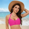 thumbnail image 5 of adviicd Women's Underwire Bikini Top Only V Neck Criss Cross Push Up Full Coverage Swimsuit Top Bathing Suits,PK1 M, 5 of 8
