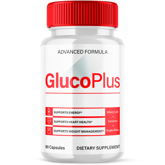 GlucoPlus Advanced Formula Pills All Natural Glyco Support Formula Gluco Plus 60 Capsules
