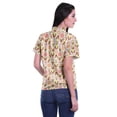 thumbnail image 4 of Moomaya T-shirt à Manches Courtes Imprimé pour Femme Col Boutonné Haut Décontracté, 4 of 5