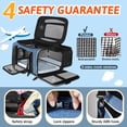 thumbnail image 5 of Top and Side Expandable Pet Carrier 18x11x11 Inches Delta United Airline Approved, Soft-Sided Carrier for Small Cats and Dogs with Locking Safety Zippers and Anti-Scratch Mesh(Blue), 5 of 12
