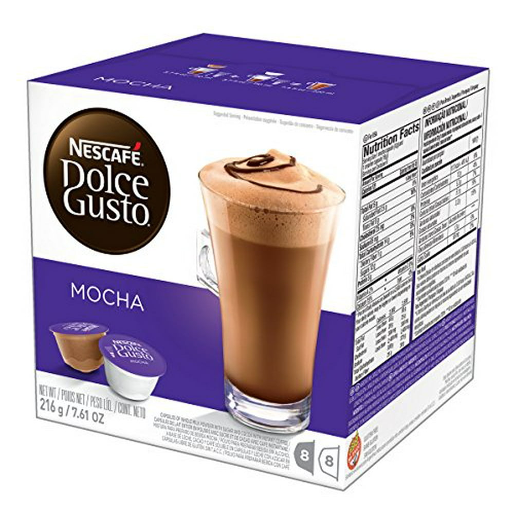 NESCAF? Dolce Gusto Coffee Capsules Mocha 48 Single Serve Pods, (Makes 24 Specialty Cups) 48
