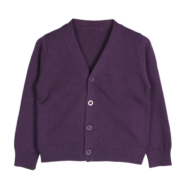 Kids Girls Cardigan Long Sleeve Kid Button Sweater Girl Crew Neck Cardigans Sweater