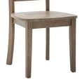 thumbnail image 4 of Moe 18 Inch Wood Dining Chair Ladder Back Set of 2 Brushed Brown - Saltoro Sherpi, 4 of 6