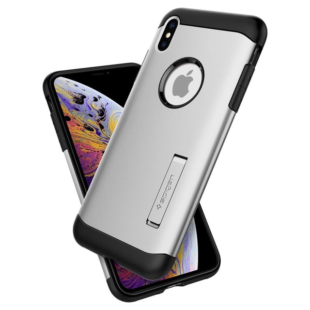 Funda Slim Armor Spigen para iPhone XS Max Satin Silver