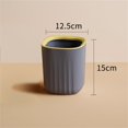 thumbnail image 4 of Desktop Solid Color Wastebaskets Trash Bin with Bag Holder Rim Suitable for Most Trash Bag  Gray, 4 of 6